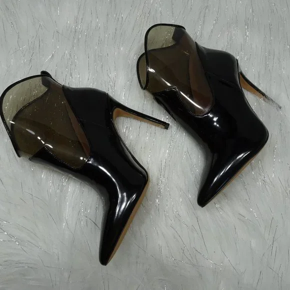 Jessica Simpson Black Periya Faux Leather Pointed Toe Booties 7M - Picture 5 of 14